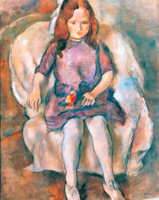 ジュル・パスキン《花束をもつ少女》1925-26年　北海道立近代美術館蔵