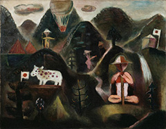古賀春江《夏山》1927年 油彩、画布