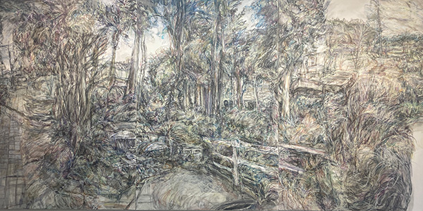 《Landscapes》2023年 油彩、アクリル、パステル、キャンバス