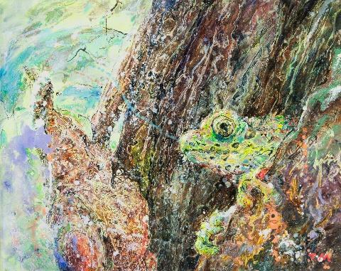 《いのちもえいずるところ（奄美のカエル）》2025年